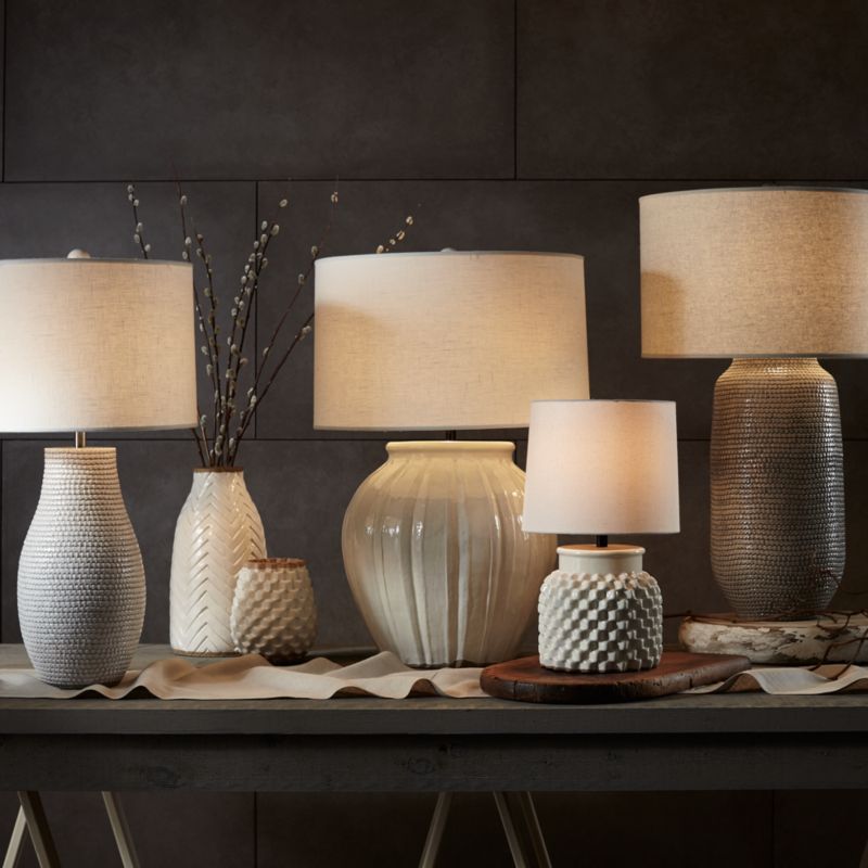 Cane White Table Lamp, Set of 2 + Reviews Crate & Barrel Canada