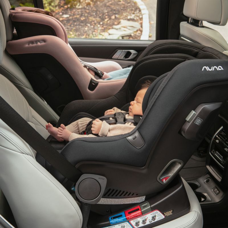 Nuna RAVA Ocean Dark Blue Convertible Baby Car Seat + Reviews Crate
