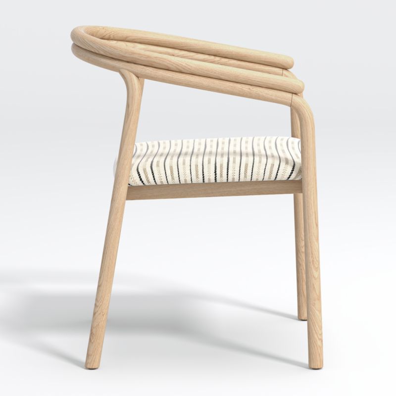 Redonda Wood Upholstered Dining Chair Crate & Barrel