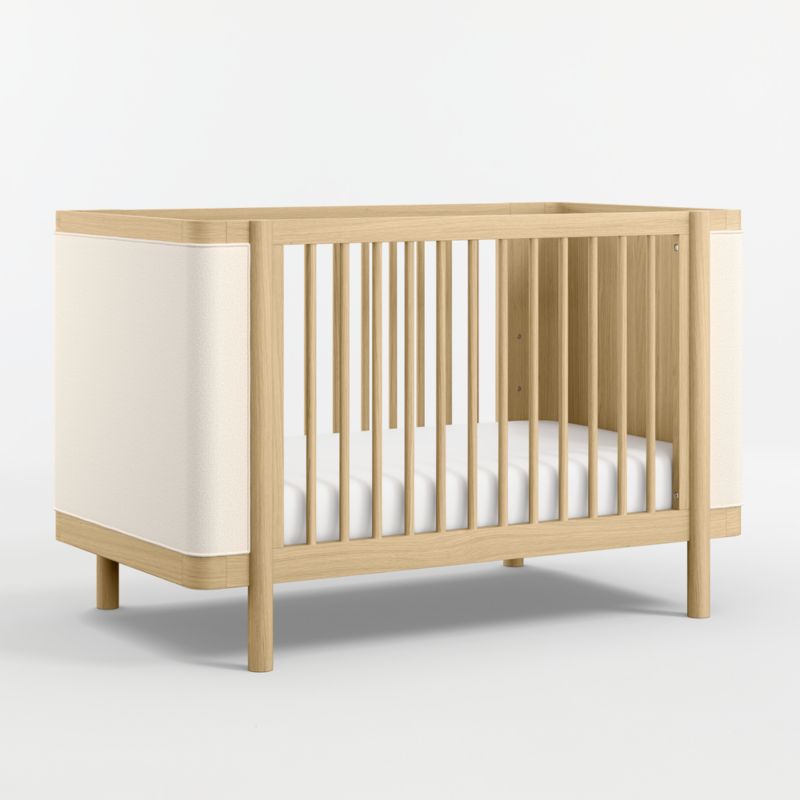 Redondo Upholstered Wood Baby Crib + Reviews Crate & Kids