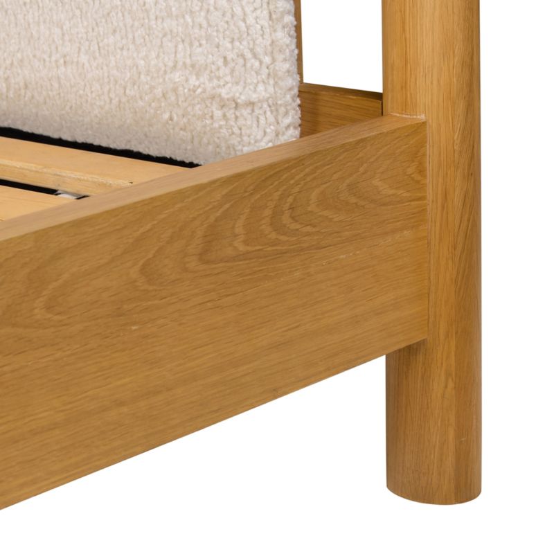 Reina Light Oak Wood Canopy Bed Crate & Barrel Canada