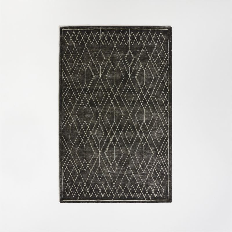 Ruell Black Area Rug 5'x8' + Reviews Crate & Barrel