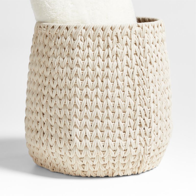Rulon White Large Blanket Basket + Reviews Crate & Barrel