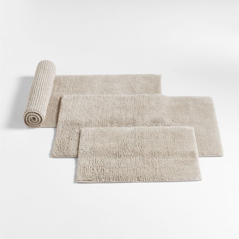 Rylan Organic Cotton Natural Taupe Bath Mat 24"x60" + Reviews Crate