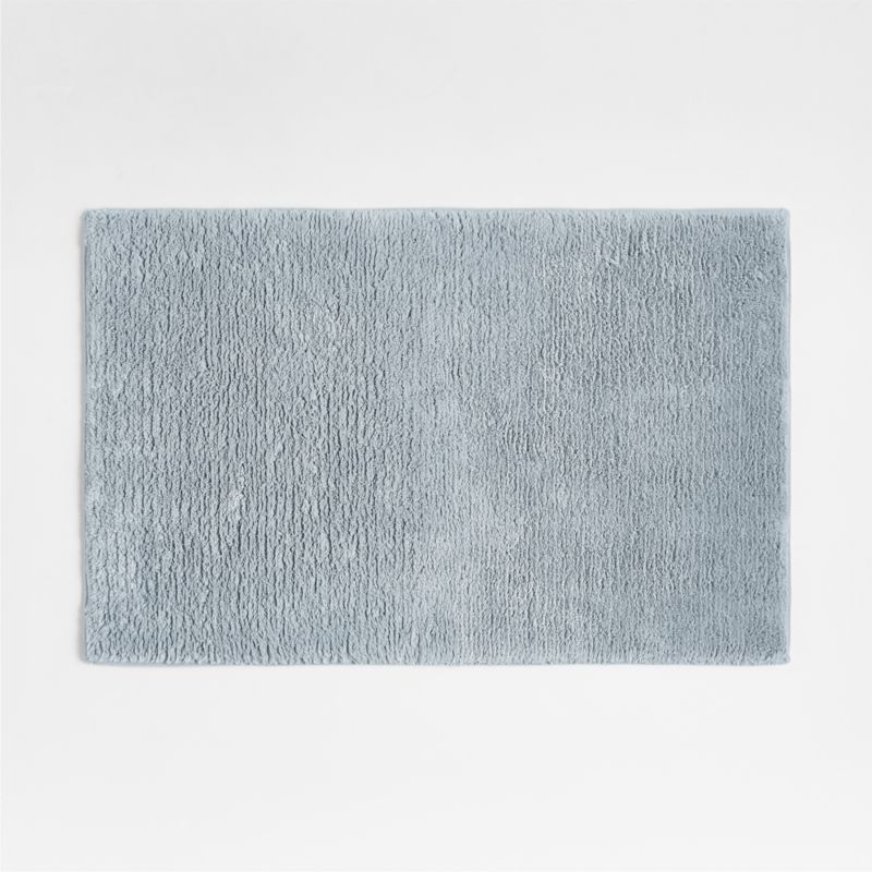 Rylan Organic Cotton MistBlue Bath Mat 24"x36" + Reviews Crate