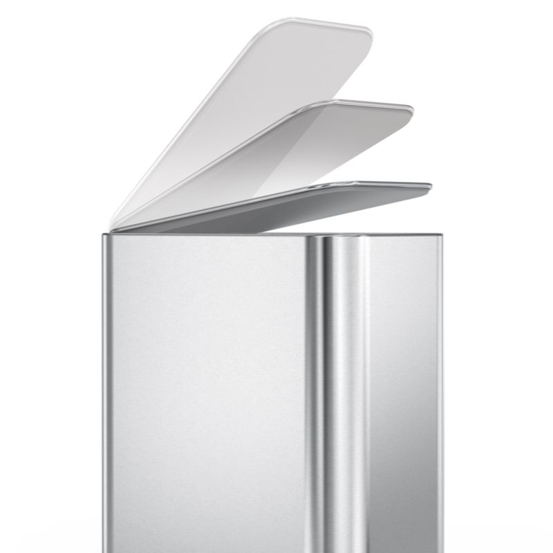 simplehuman Brushed Metal Bathroom Trash Can + Reviews | Crate & Barrel