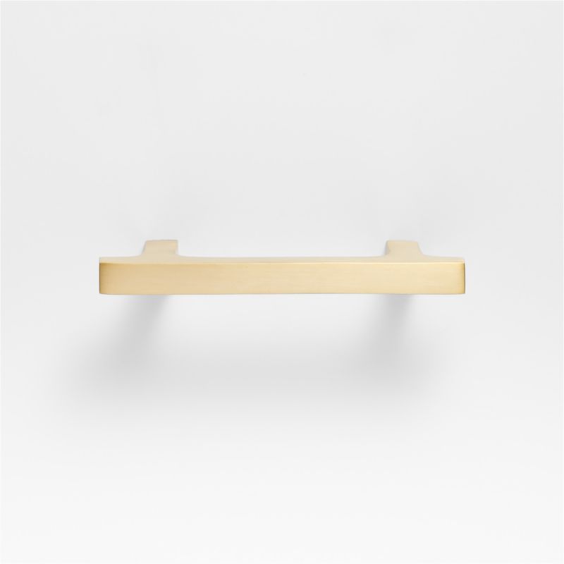 Square Edge 3" Brushed Brass Drawer Bar Pull + Reviews Crate
