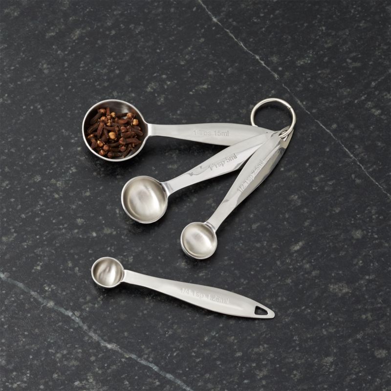 Stainless Steel Measuring Spoons, Set of 4 + Reviews Crate & Barrel