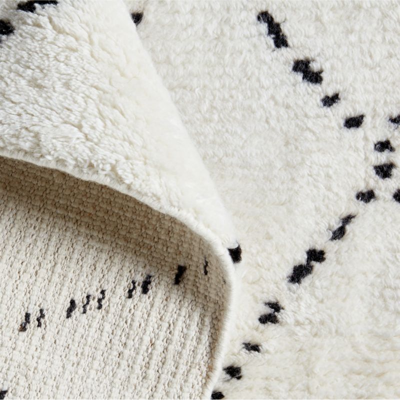 Safi Diamond Moroccan White & Black Area Rug 9'x12' + Reviews Crate