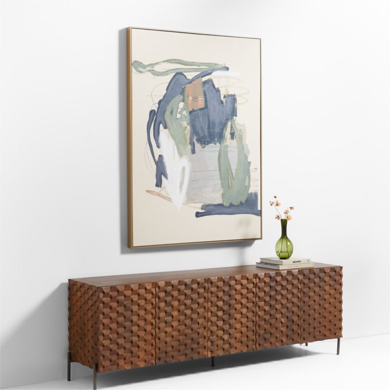 "Sage Advice" Framed Light Green Wall Art Print 45"x61" by April