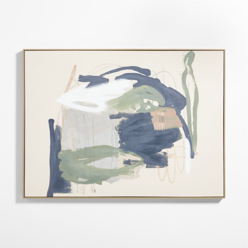 "Sage Advice" Framed Light Green Wall Art Print 45"x61" by April