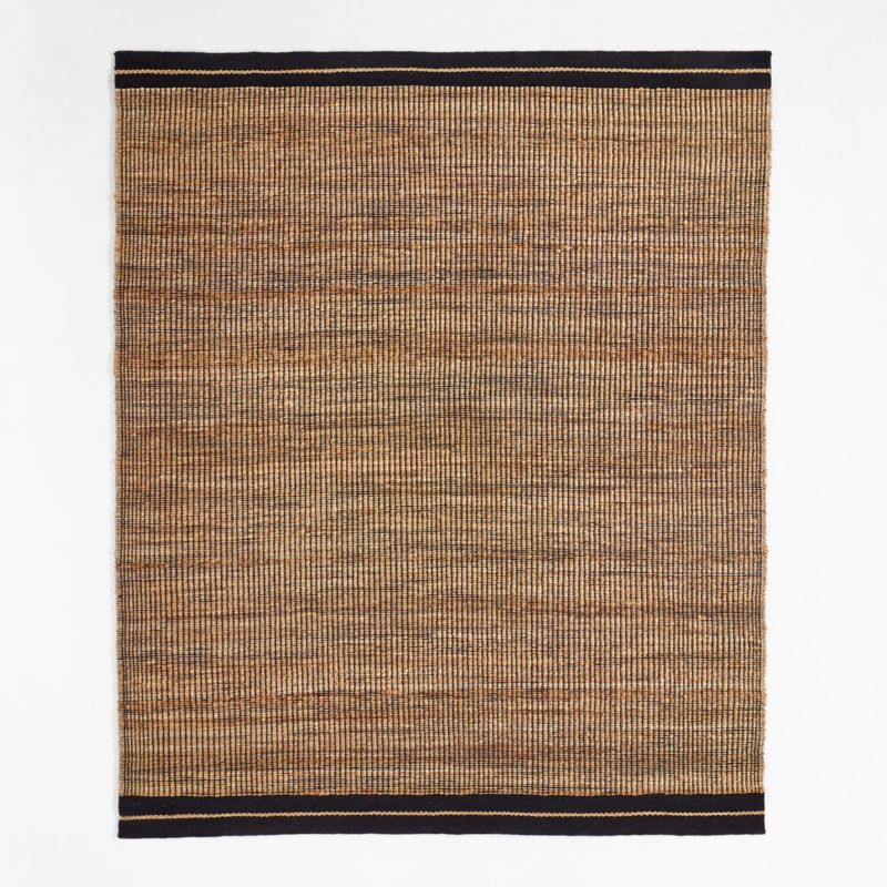 Santa Cruz Jute/Wool Blend Black Border Area Rug 10'x14' + Reviews