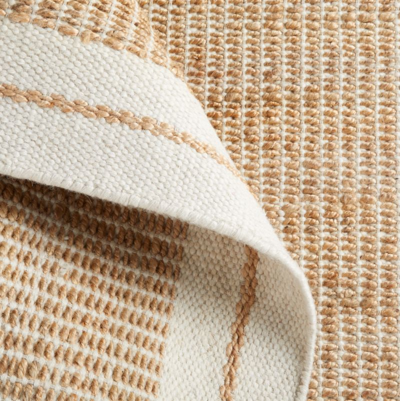 Santa Cruz Jute/Wool Blend Cream Border Area Rug 8'x10' + Reviews Crate & Barrel