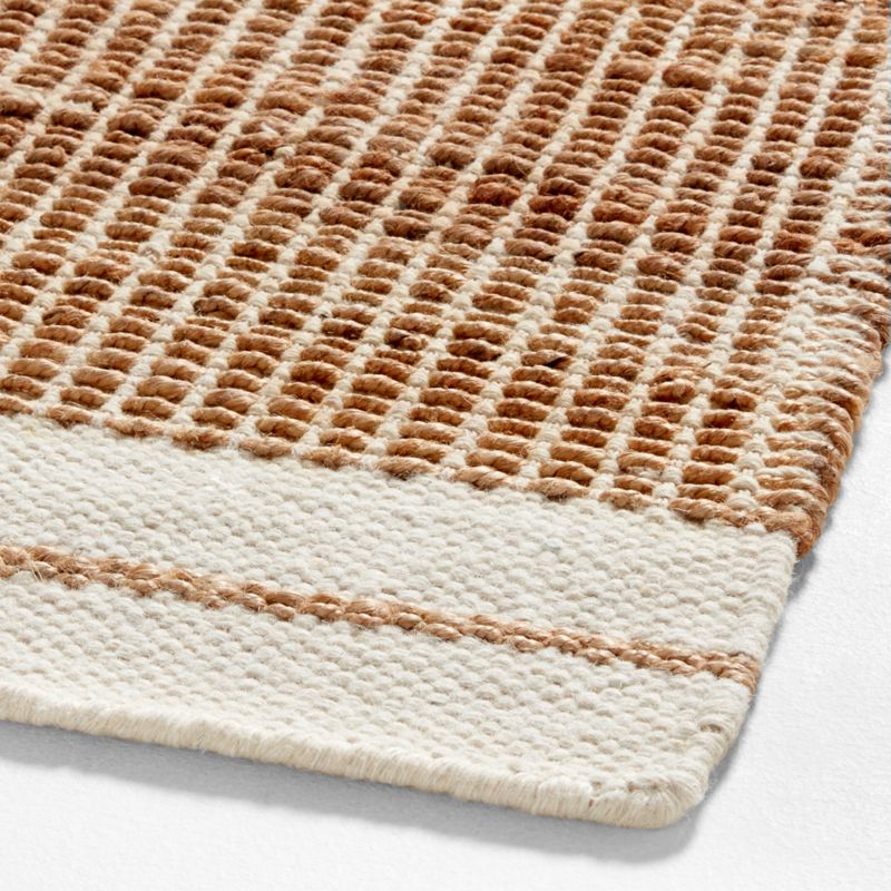 Santa Cruz Jute/Wool Blend Cream Border Area Rug 8'x10' + Reviews Crate & Barrel