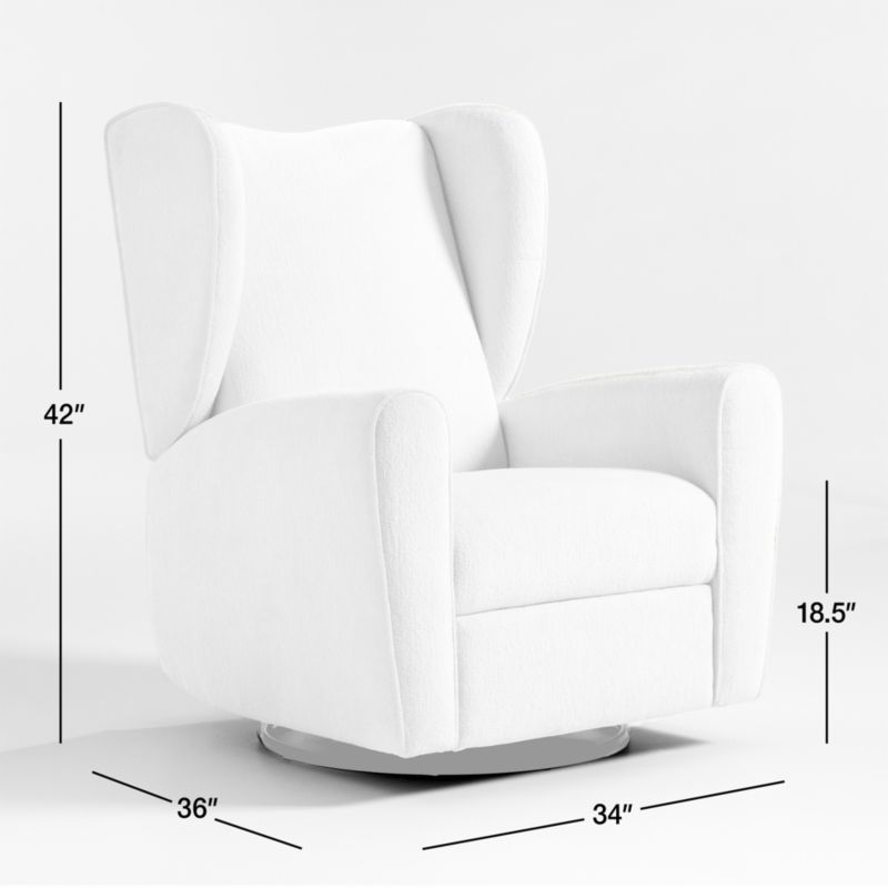 Seesaw Cream Boucle Nursery Power Recliner Chair w/ Electronic Control