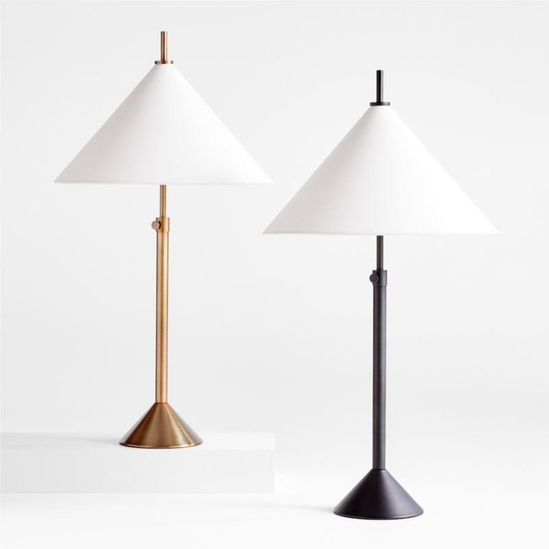 Seymour Telescoping Brass Metal Table Lamp + Reviews Crate & Barrel