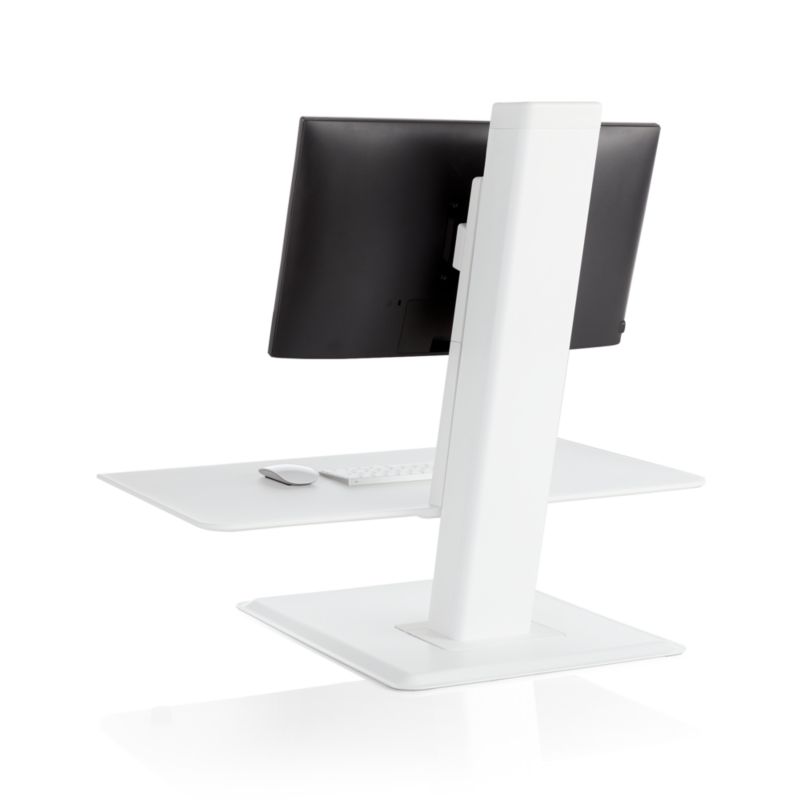 Humanscale White Single Monitor Quickstand Eco Standing Desk Converter