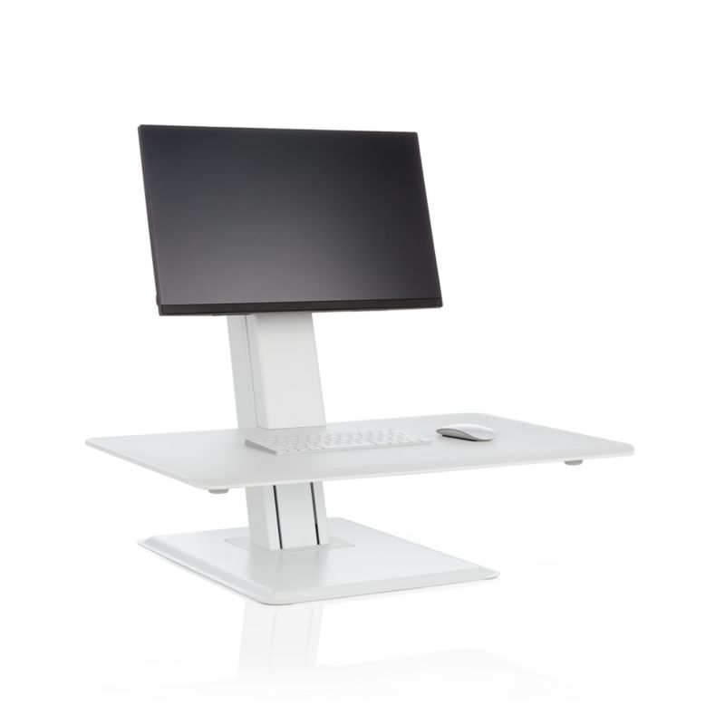 Humanscale White Single Monitor Quickstand Eco Standing Desk Converter