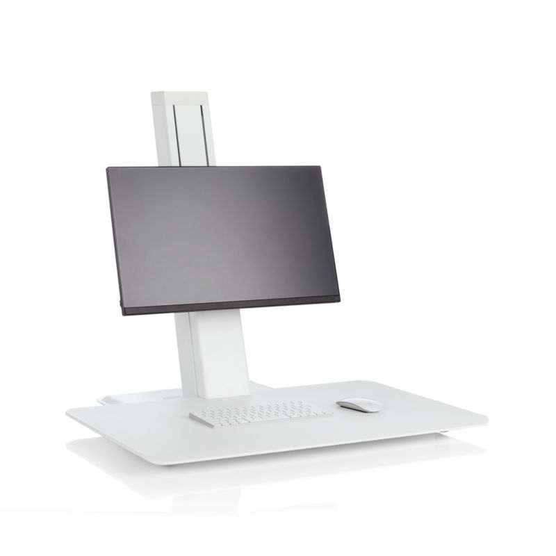 Humanscale White Single Monitor Quickstand Eco Standing Desk Converter