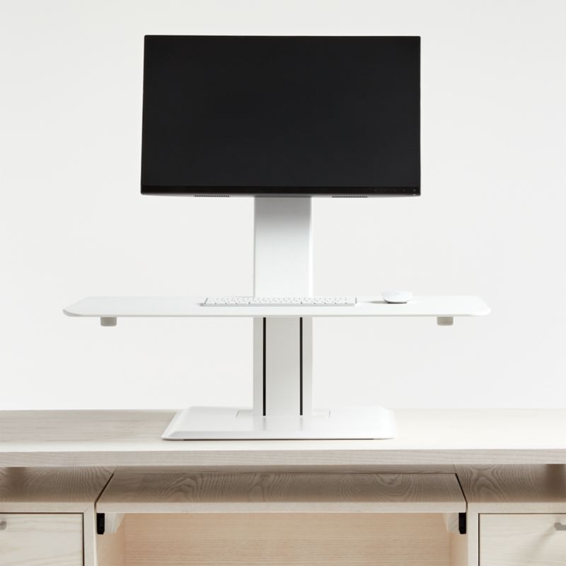 Humanscale White Single Monitor Quickstand Eco Standing Desk Converter