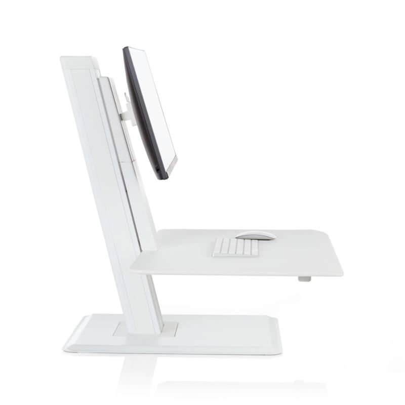 Humanscale White Single Monitor Quickstand Eco Standing Desk Converter