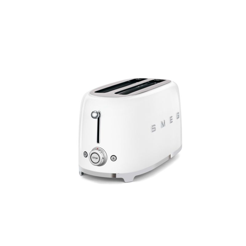SMEG White 4Slice Toaster + Reviews Crate & Barrel