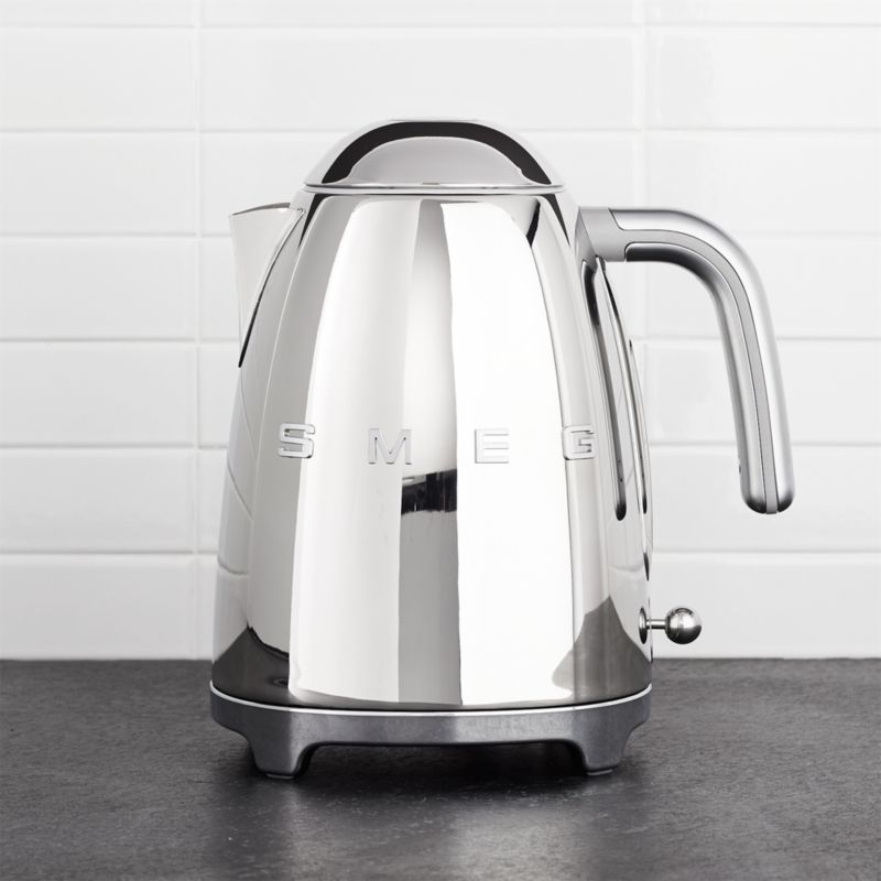 Smeg Silver Retro Electric Tea Kettle + Reviews Crate & Barrel