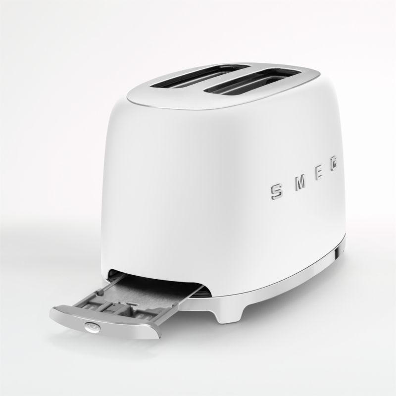 SMEG Matte White Toaster Crate & Barrel Canada