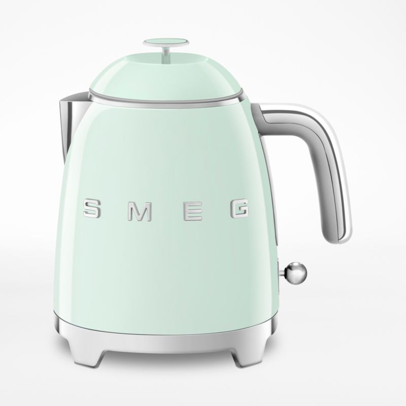 Smeg Pastel Green Mini Electric Tea Kettle + Reviews Crate & Barrel