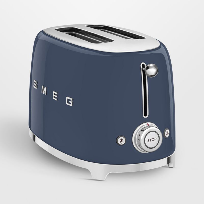SMEG Navy 2Slice Retro Toaster + Reviews Crate & Barrel