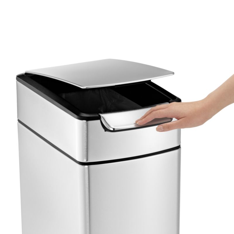 simplehuman 40Liter/10.5Gallon Slim TouchBar Trash Can + Reviews Crate & Barrel
