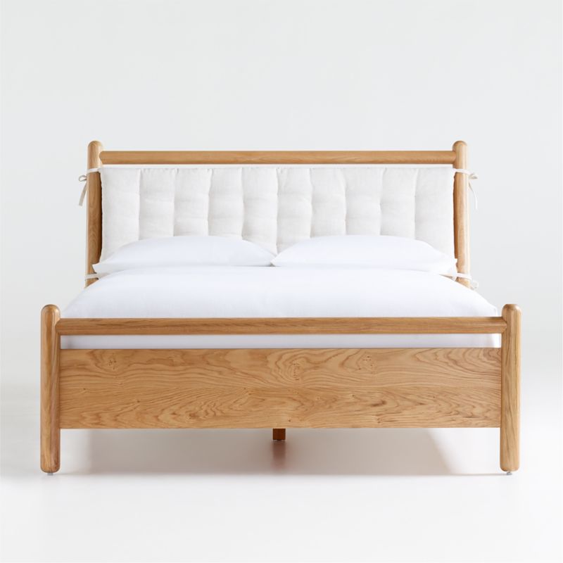 Solano Wood Bed with Headboard Cushion Crate and Barrel Canada