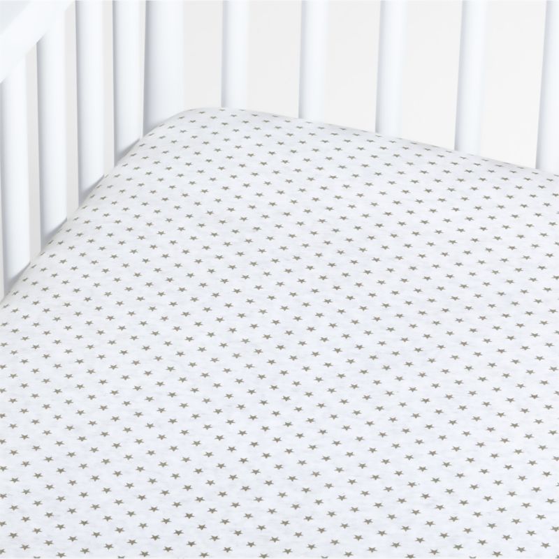 Grey Star Organic Cotton Heathered Jersey Baby Crib Fitted Sheet