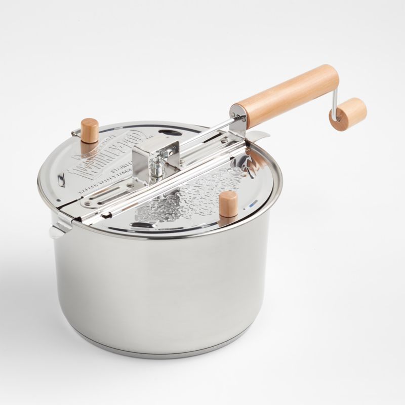 Stainless Steel 6Qt. Stovetop Popcorn Popper + Reviews Crate