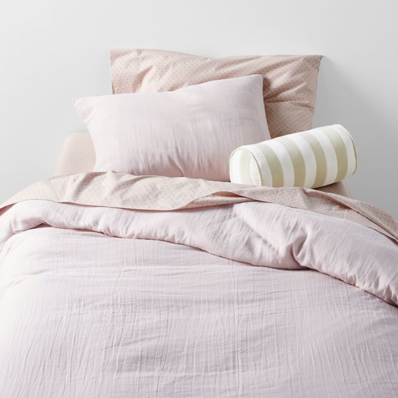 Supersoft Lilac Rose Organic Cotton Gauze Kids Twin Duvet Cover