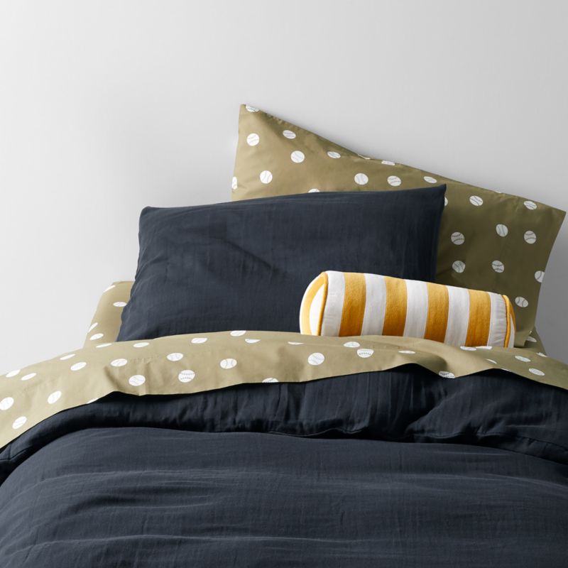 Supersoft Midnight Navy Blue Organic Cotton Gauze Kids Twin Duvet Cover