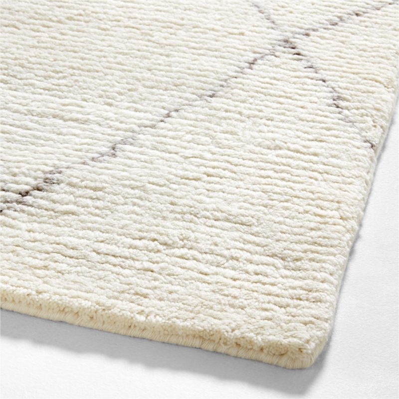 Tangier Wool Moroccan Silver Rug Swatch 12"x18" Crate & Barrel