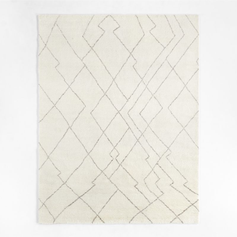 Tangier Wool Moroccan Silver Area Rug 12'x15' + Reviews Crate