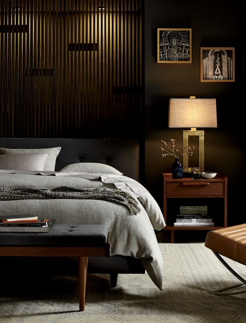 Tate Bench Charcoal Cushion + Reviews Crate & Barrel Canada