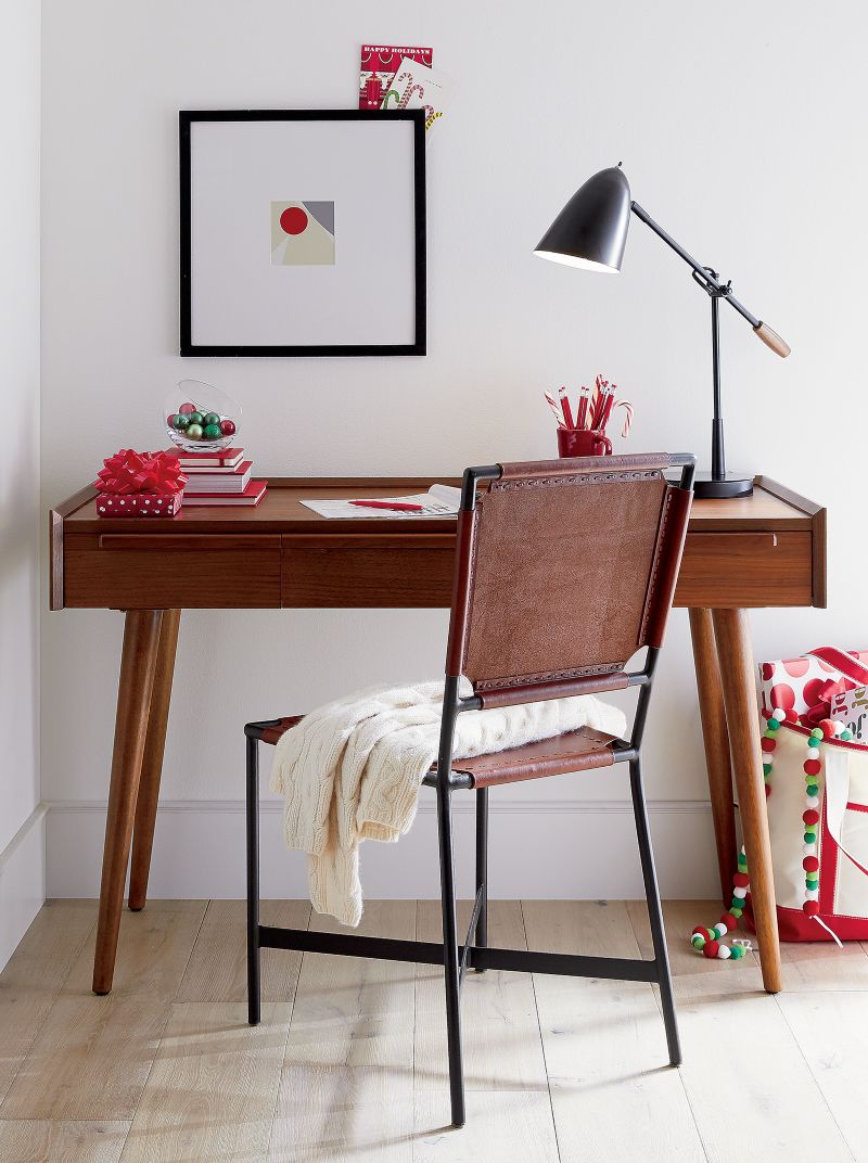 Laredo Brown Leather Dining Chair + Reviews Crate & Barrel Canada