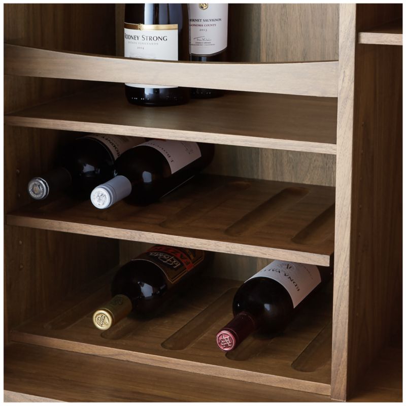 Tate Walnut Lighted Bar + Reviews Crate & Barrel