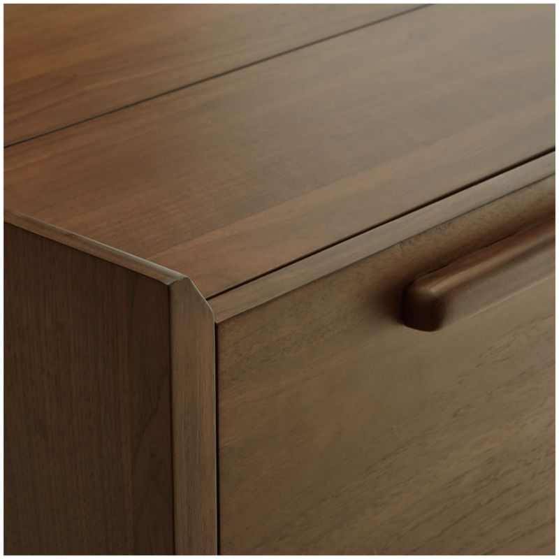 Tate Walnut Lighted Bar + Reviews Crate & Barrel