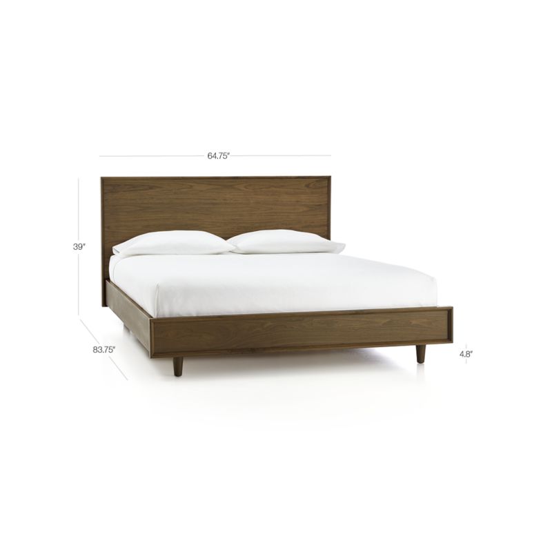 Tate Walnut Wood Bed Crate & Barrel