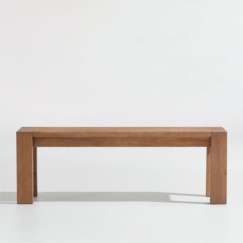 Terra 51" Smoke Oak Dining Bench Crate & Barrel