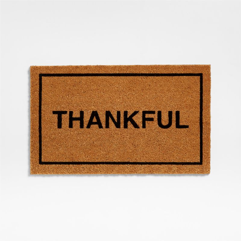 Thankful Holiday 18"x30" Doormat + Reviews Crate & Barrel