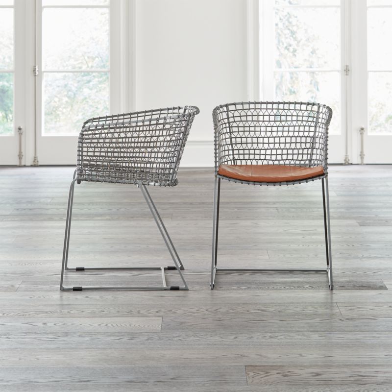 Tig Metal Barrel Dining Chair Crate & Barrel Canada
