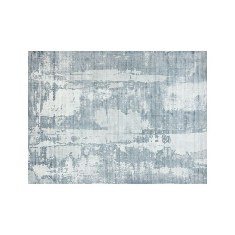 Tottori Blue Abstract Rug 9'x12' + Reviews Crate and Barrel