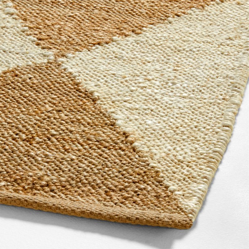 Toulon Jute Harlequin White Rug Swatch 12"x18" Crate & Barrel