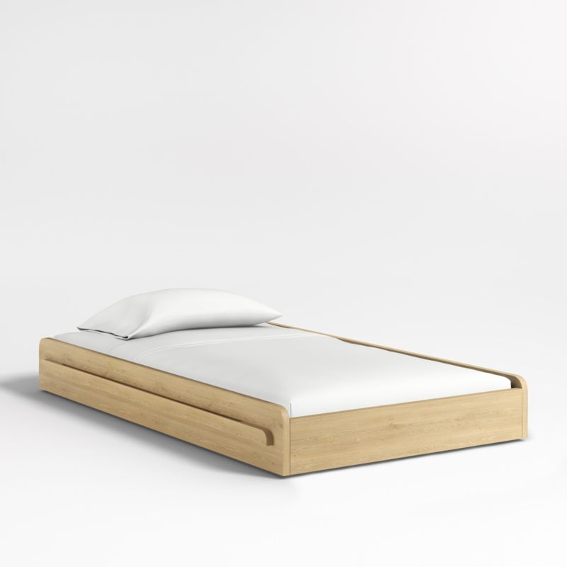 Natural Oak Wood Kids Trundle Bed Crate & Kids Canada