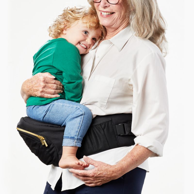 Tushbaby Black and Gold Hip Seat Baby Carrier + Reviews Crate & Kids